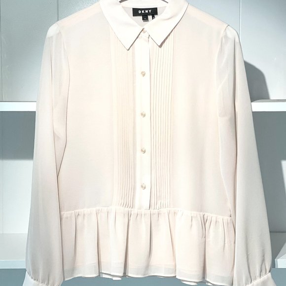 DKNY Dress Shirt | Women's Size Small | Light Pink - Picture 1 of 3